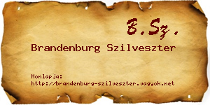 Brandenburg Szilveszter névjegykártya
